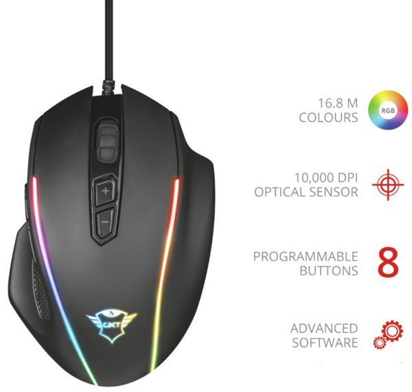 Миша Trust GXT 165 Celox RGB gaming mouse black 