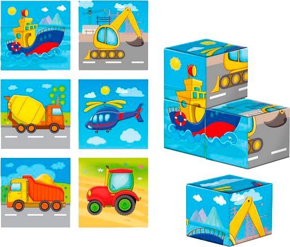 Кубики Vladi Toys Транспорт ZB1001-03