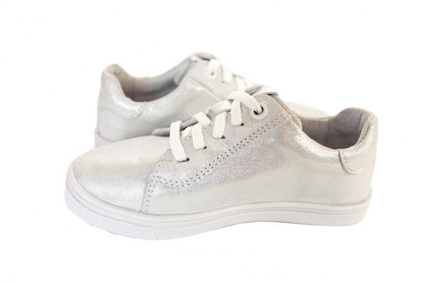 Кеды детские Мальви р.32 белый с серебристым Ш-460 E 