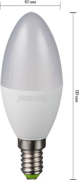 Лампа світлодіодна Jazzway PLED-SP 9 Вт C37 матова E14 220-240 В 3000 К 2859457 
