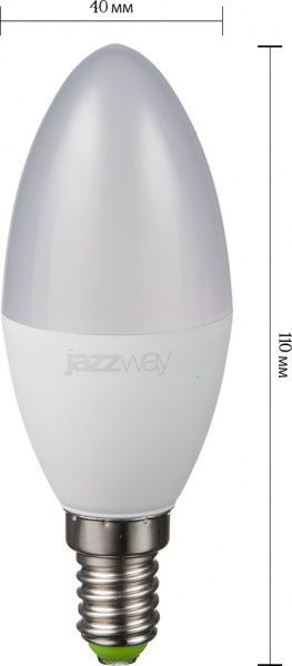 Лампа светодиодная Jazzway PLED-SP 9 Вт C37 матовая E14 220-240 В 3000 К 2859457 