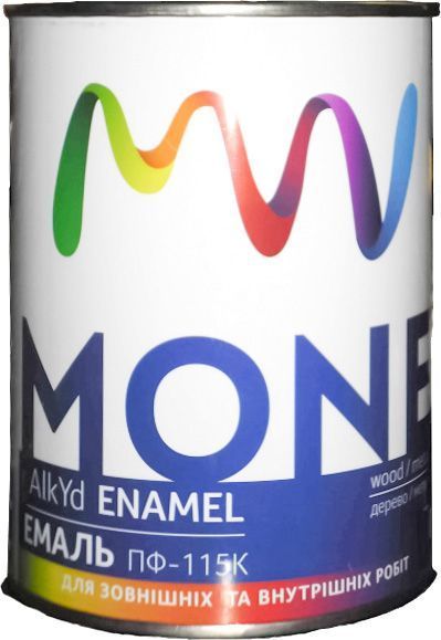 Емаль MONE алкідна ПФ-115К червоний глянець 0,9кг