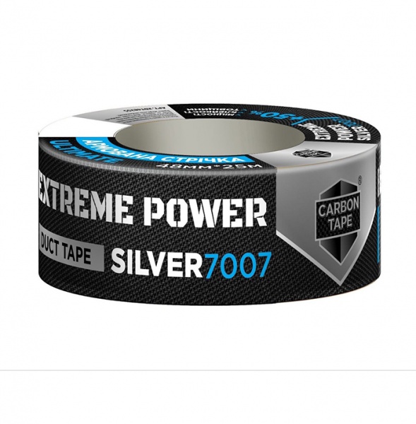 Армированная лента CARBON TAPE Ultimate Silver 7007 Carbon Tape 48 мм 25 м серый