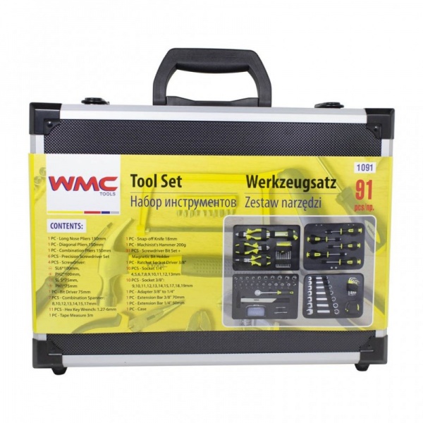 Набір ручного інструменту WMC TOOLS 91 шт. WT-1091