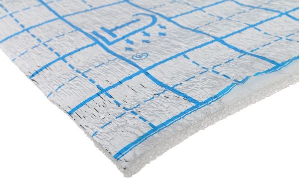 Полотно Термоізол 10мм з разметкою теплой підлоги