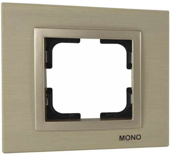Рамка одномісна Mono Style Aluminium горизонтальна титан 107-830000-160