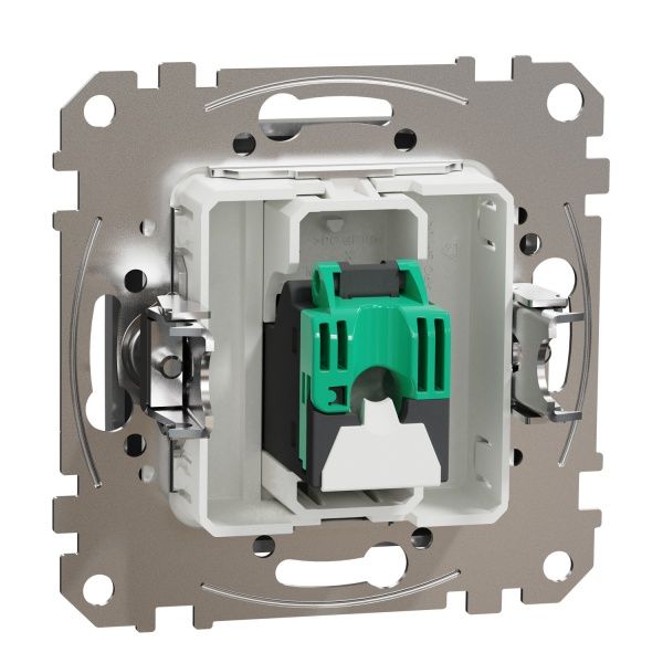 Розетка компьютерная без заземления Schneider Electric Sedna Design RJ45 категория 5E UTP алюминий SDD113451