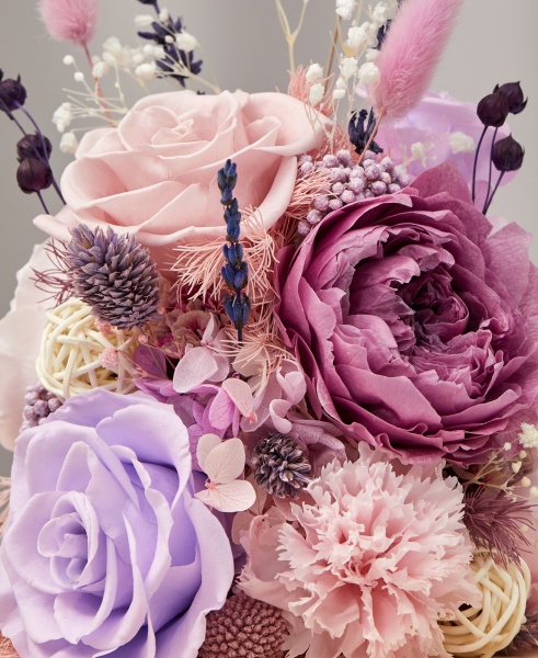 Квіткова композиція Floretta в колбі Лавандова ніжність M