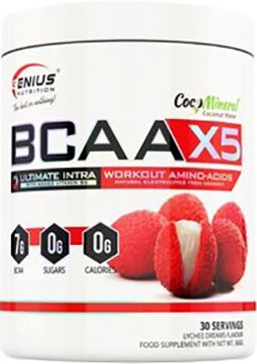 Аминокислотная смесь Genius Nutrition BCAA-X5 личи 360 г 