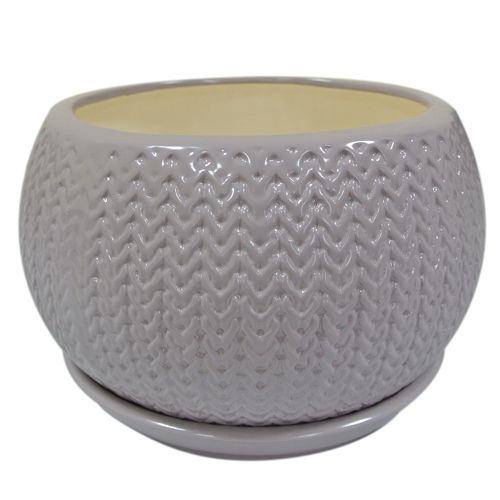 Горшок керамический Ориана-Запорожкерамика Шар Коса глянец круглый 3л аметист 