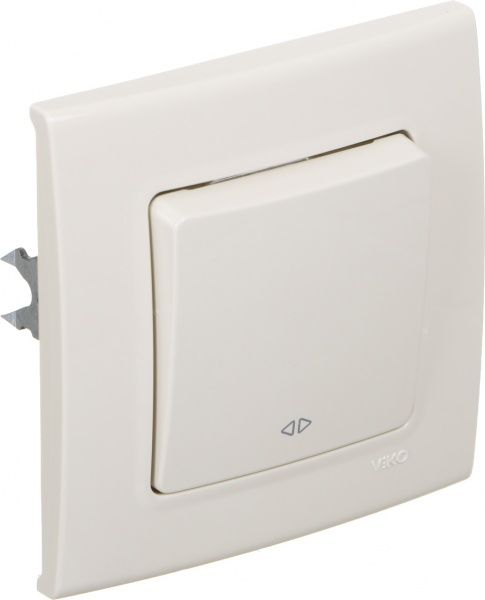 Переключатель перекрестный одноклавишный Viko Linnera без подсветки 10 А 250В кремовый 90401031