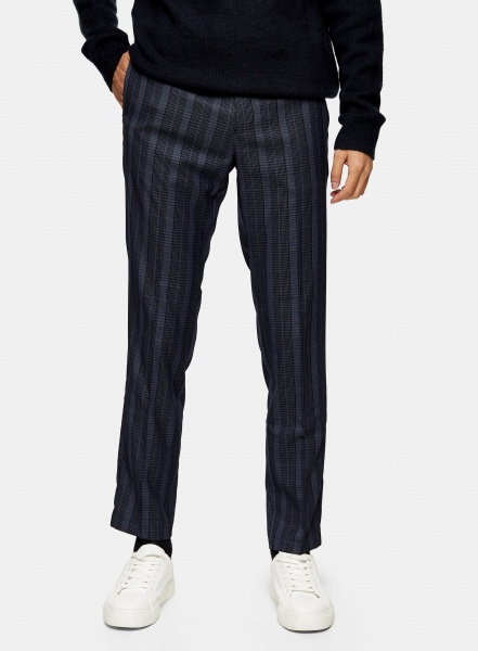 Брюки TopMan CASUAL TROUSERS 88D53S-BLE 28R синий