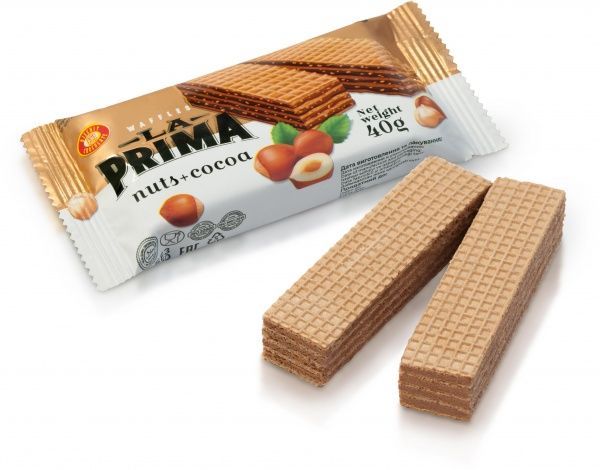 Вафлі LA PRIMA nuts + cocoa 40 г 