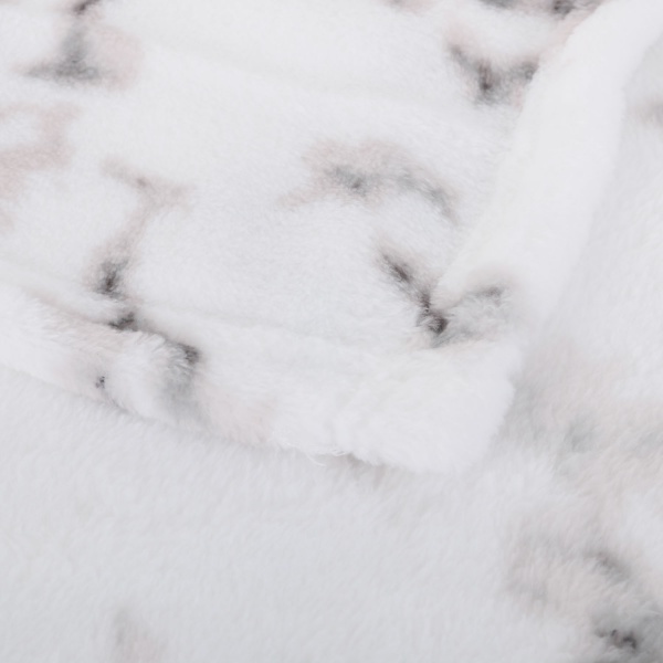 Плед Flannel Plush White Marble 160x200 см белый La Nuit 
