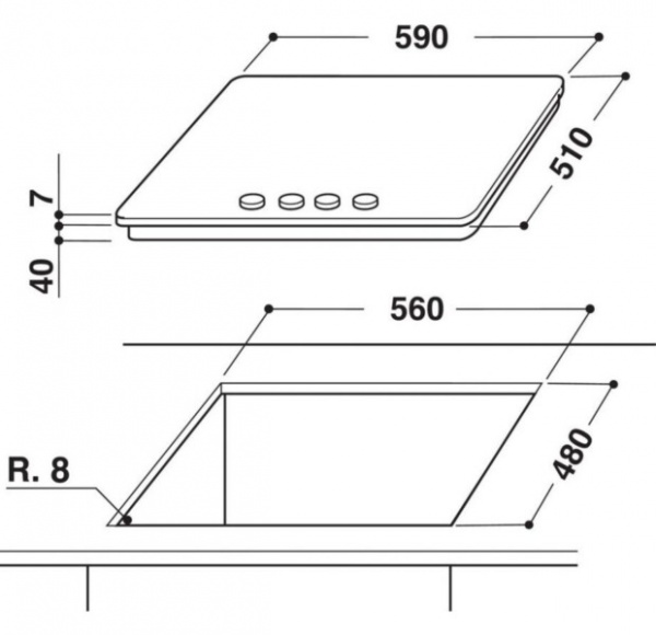 Варочная поверхность Whirlpool GMWL628IXL EE