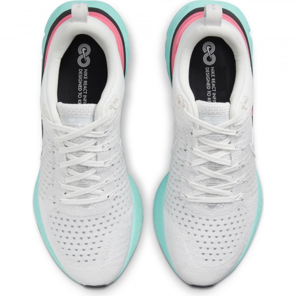 Кроссовки Nike React Infinity Run Flyknit 2 CT2357-005 р.US 11 серо-бирюзовый
