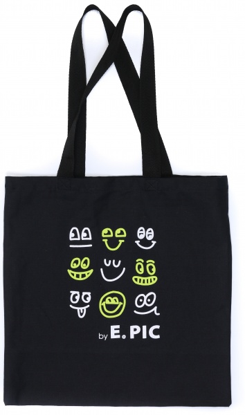 Экосумка Смайл 40х38 см черный