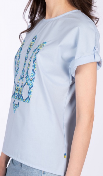 Блуза Едельвіка Тризуб р. XL блакитний 80-22/00