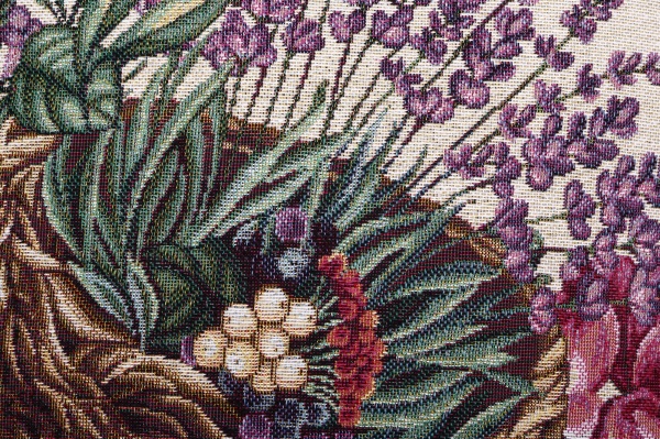 Подушка Лавандовое поле Корзина лаванды 45x45 см разноцветный Прованс 