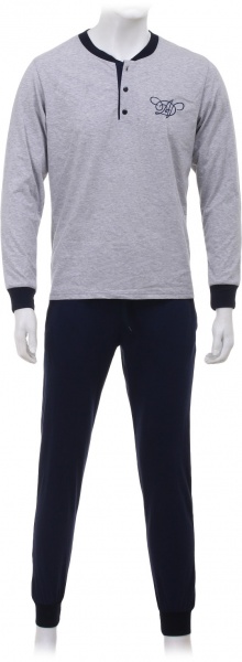 Піжама чоловіча Trio Kornet р. XL синій із сірим