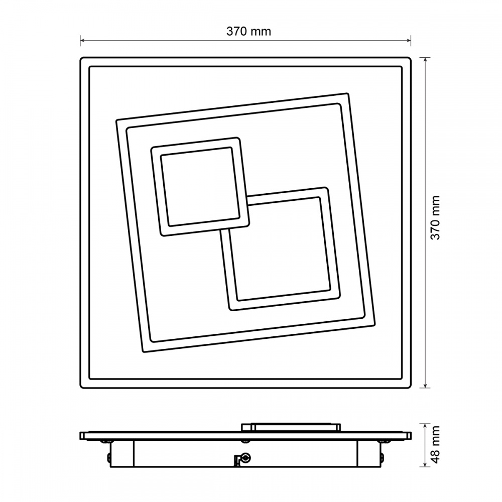 Світильник стельовий LIGHT SET YALYNA LED 3737 70 Вт білий 2800-6000 К