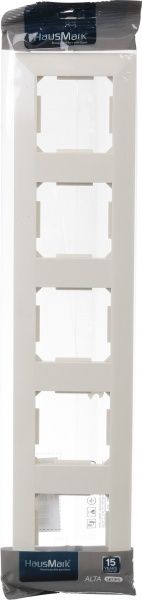 Рамка HausMark Alta 5-на горизонтальна крем SNG-FRP,SQ20G5-CR