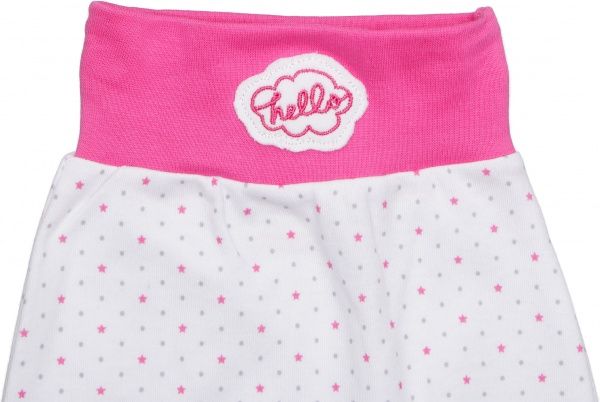 Штани для новонароджених Baby Veres Hello Bunny р.62 біло-рожевий 