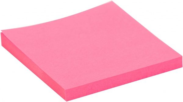 Бумага для заметок с липким слоем 75х75 мм 80 шт. розовая Global Notes