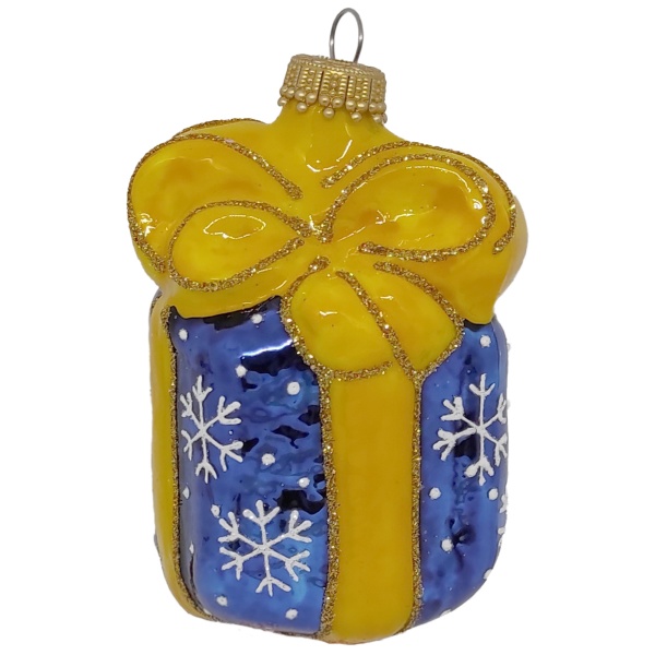 Іграшка на ялинку «Подарунок» 2259-2 блакитний