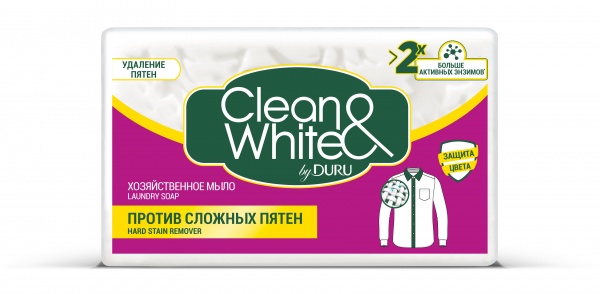 Хозяйственное мыло Duru Clean&White Против сложных пятен 120 г