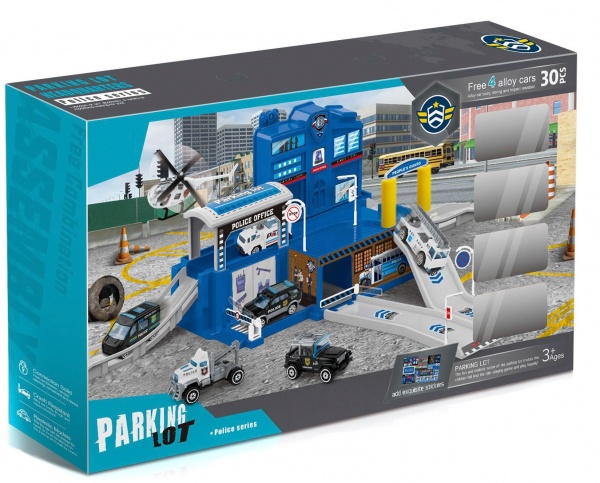Ігровий набір Shantou Паркінг поліція 4 машинки 48.5x29x7,5 см HJP1133713