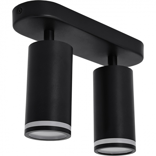 Спот Hopfen 2xGU10 чорний CLN 133-2 BK 