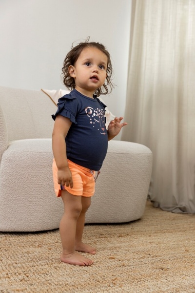 Футболка для девочек Dirkje р.80 темно-голубой T46442-35 