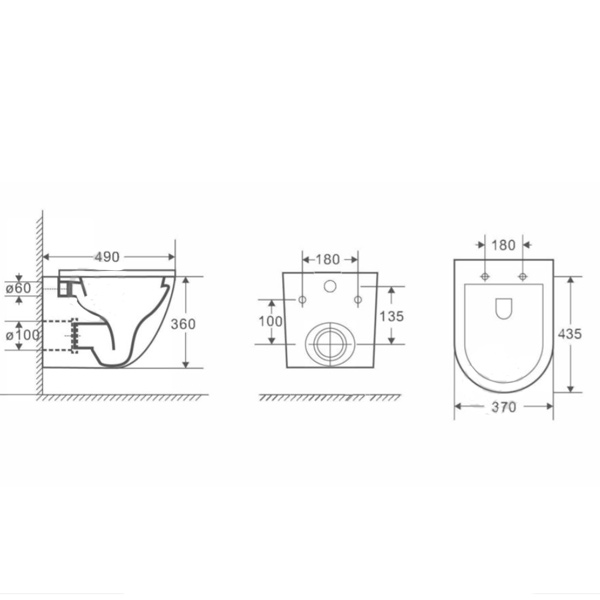 Унитаз подвесной Mixxen Teo Tornado белый MXLT0753-Q3