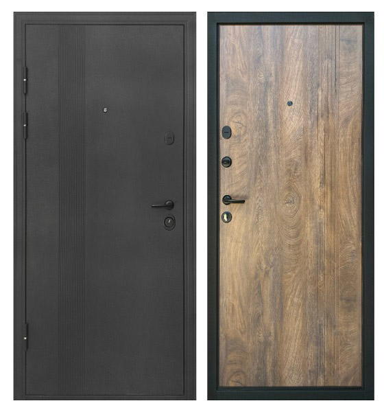 Двери входные Двері БЦ Хортица черный муар 2050x860 мм левые
