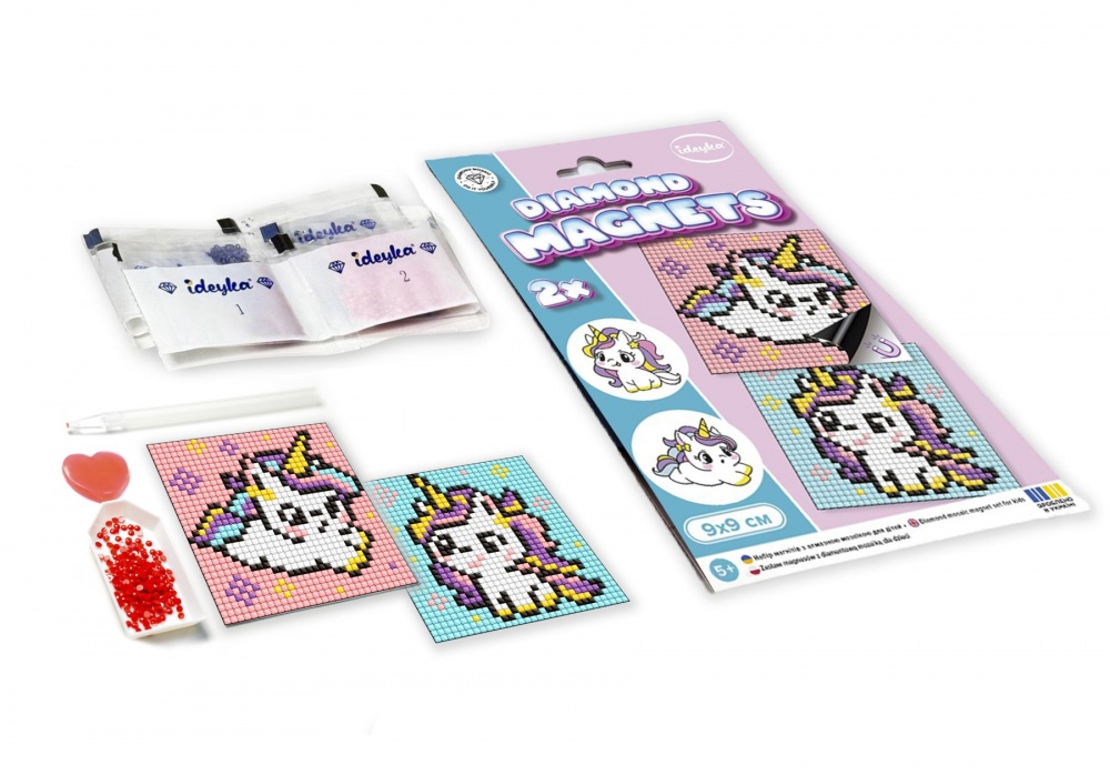 Алмазная мозаика на магните - Лимон и кактус, комплект из 2 шт. Ideyka