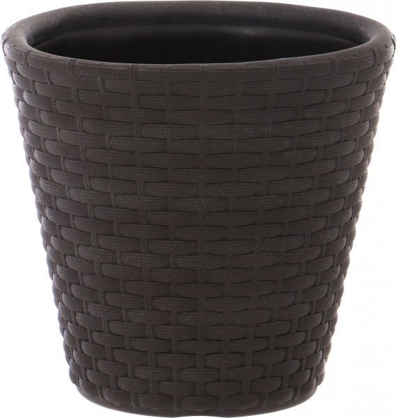 Горщик пластиковий Prosperplast Rato круглий 52л коричневий (71265-440) 