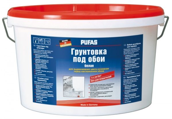 Грунтовка универсальная PUFAS под обои белая 2,5 кг