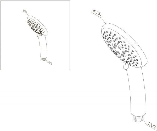 Ручний душ AM.PM Like F0280000 