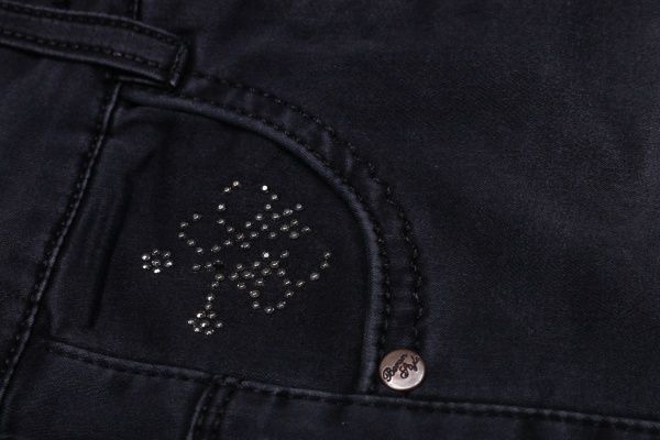 Джинсы Beren Style для девочек 8178 р.146 черный с серым 