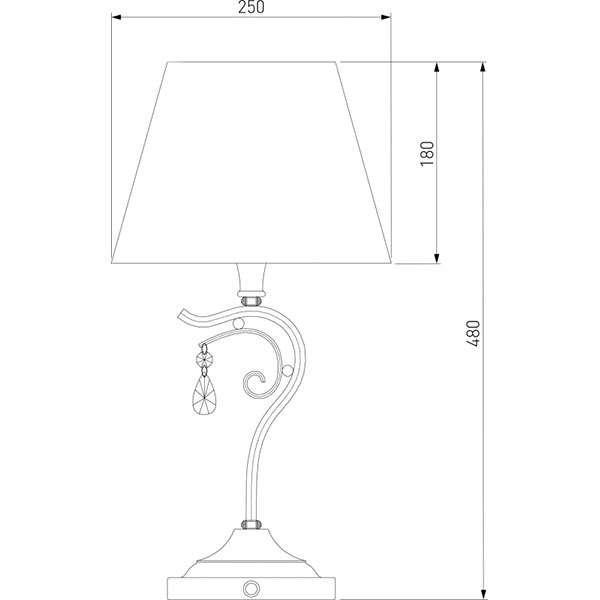 Настольная лампа декоративная Strotskis Incanto 01022/1 1x40 Вт E14 серебряная
