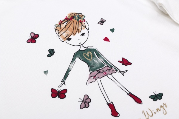 Реглан для дівчинки Blue Seven р.104 білий 750708 X * 98 