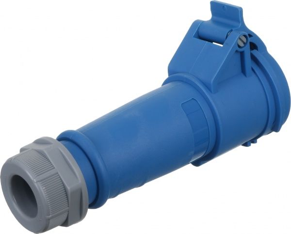 Розетка силовая переносная с заземлением Expert 2p+PE (213) 220В 16А IP44 серый