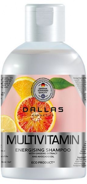 Шампунь Dallas Multivitamin з екстрактом женьшеню і авокадо 1000 мл