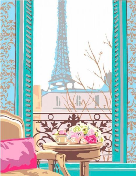 Набір, техніка акриловий живопис за номерами Сніданок у Парижі Rosa Start 