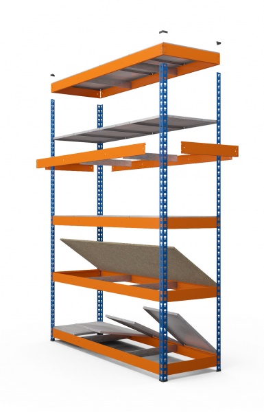 Меткас синий 2160x1600x500 мм полка 5 шт. краска 