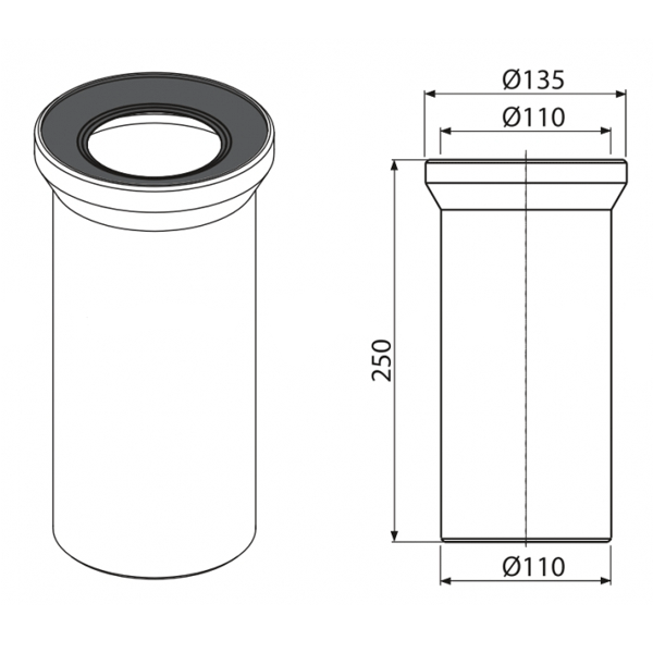 Насадка для унитаза Alcaplast A91-250 ПП d250 мм