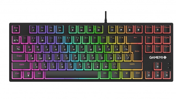 Клавіатура GamePro MK80B Blue Switch RGB (MK80B) black 