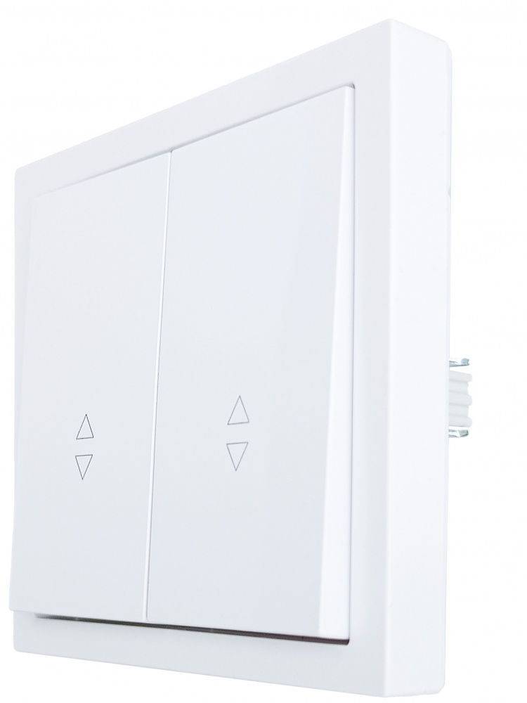 Механізм вимикача прохідний двоклавішний HausMark Juna без підсвітки білий