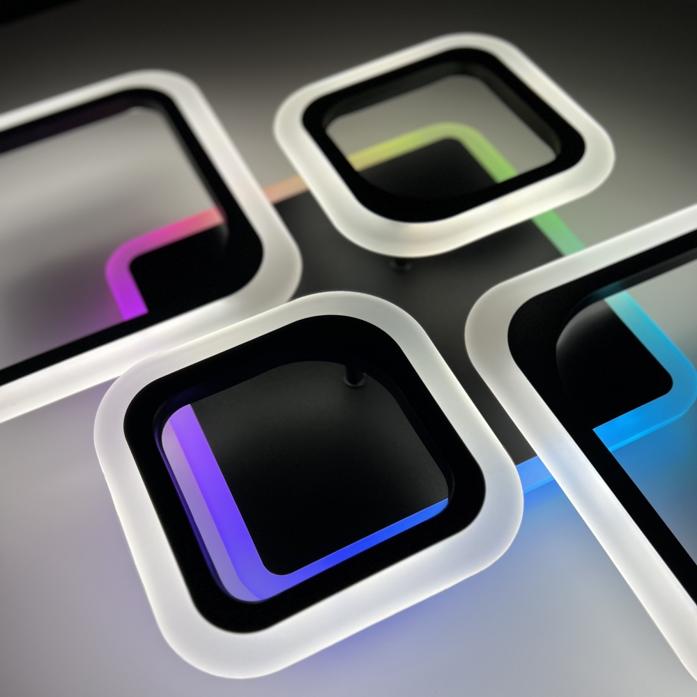 Люстра світлодіодна Luminaria 90 Вт LED-модуль чорний OVAL RGB 90W 5S BLACK